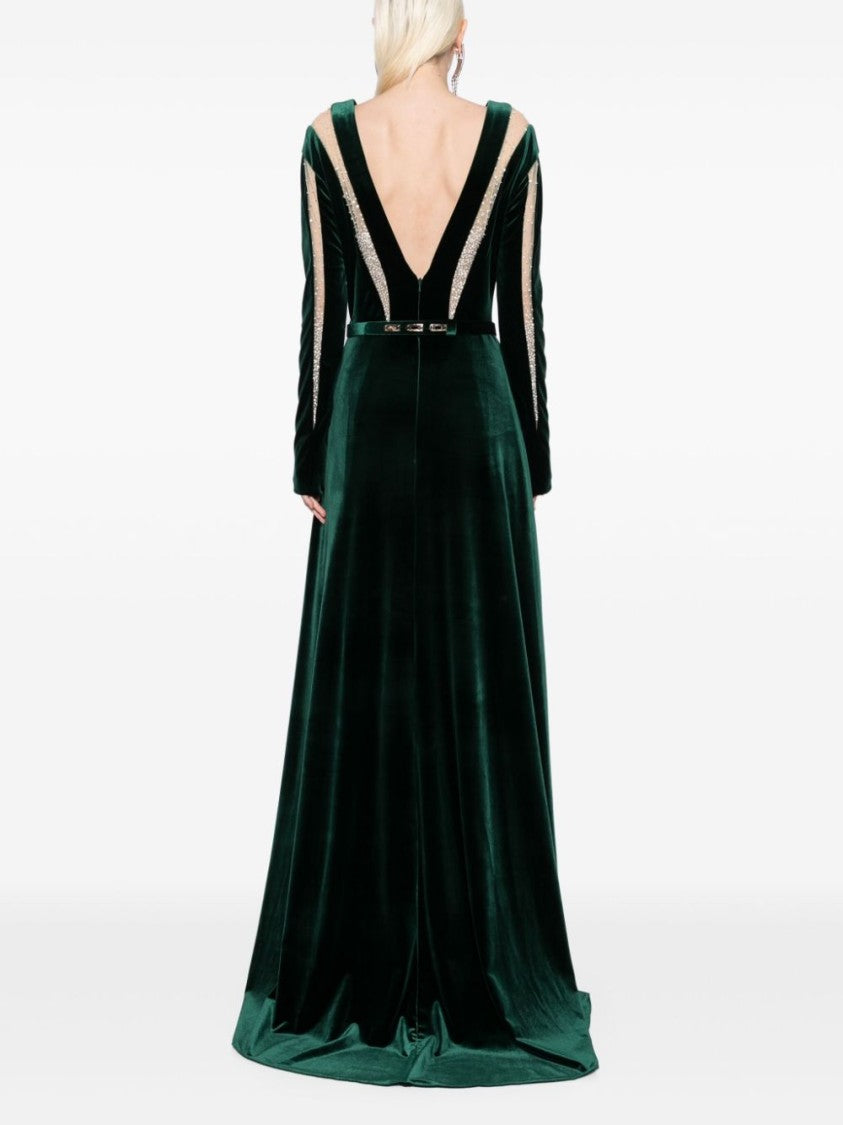Saiid Kobeisy Velvet Long Dress