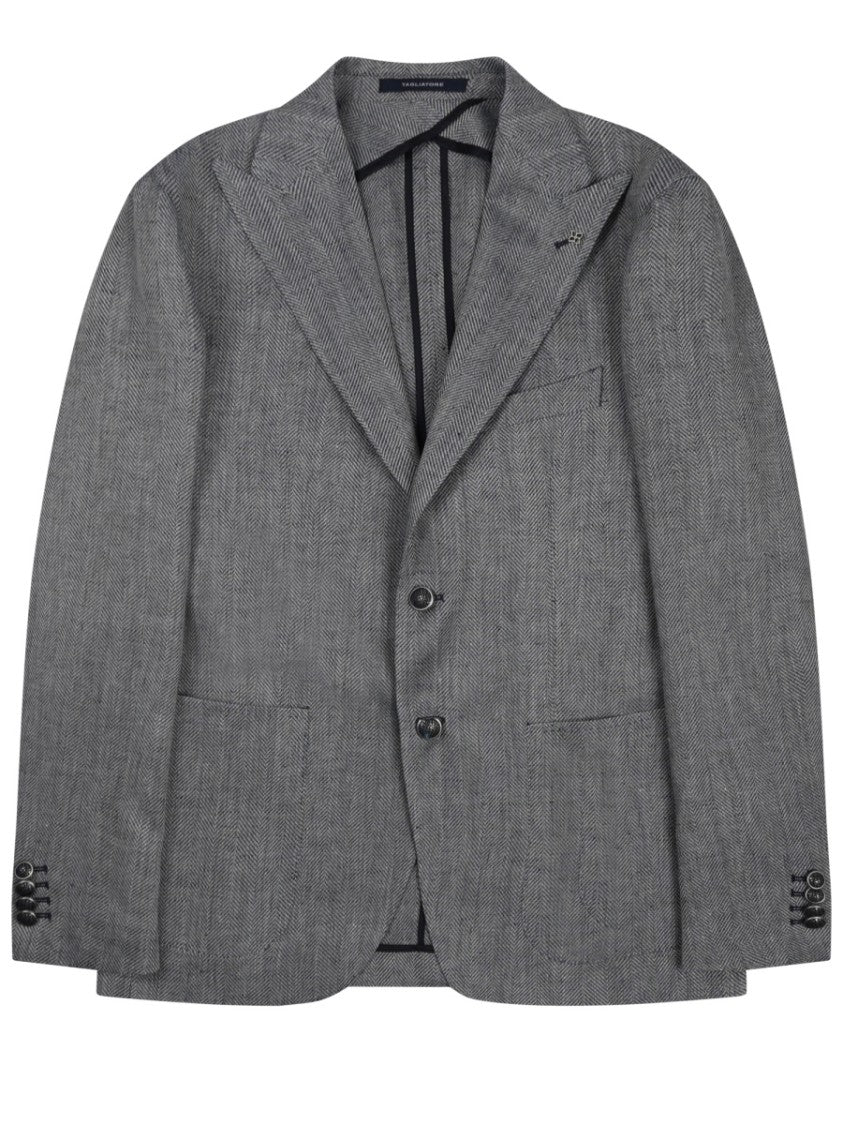 Tagliatore Montecarlo Linen-Cotton Textured Blazer