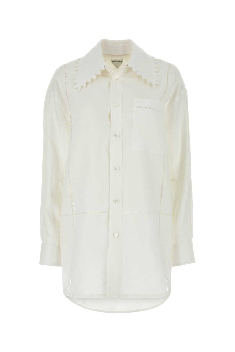 Bottega Veneta White Linen Shirt