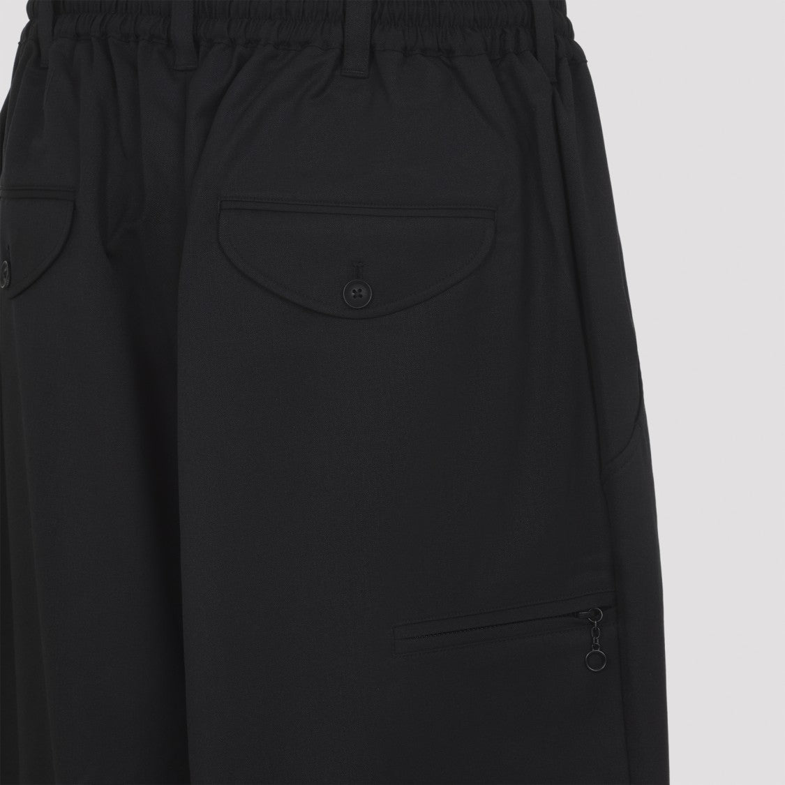 Y-3 Wide-Leg Wool-Blend Trousers With Tonal Detailing