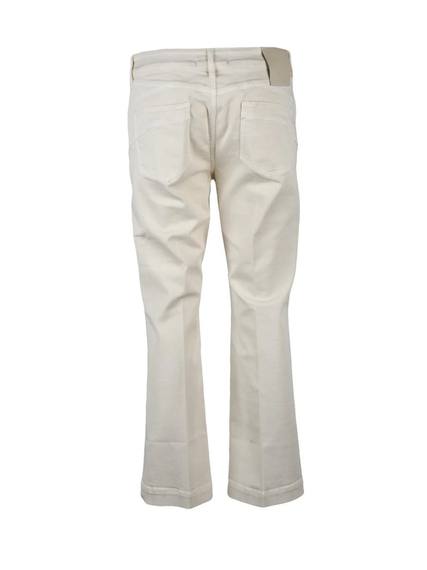 Sportmax Cotton Stretch Trousers - White