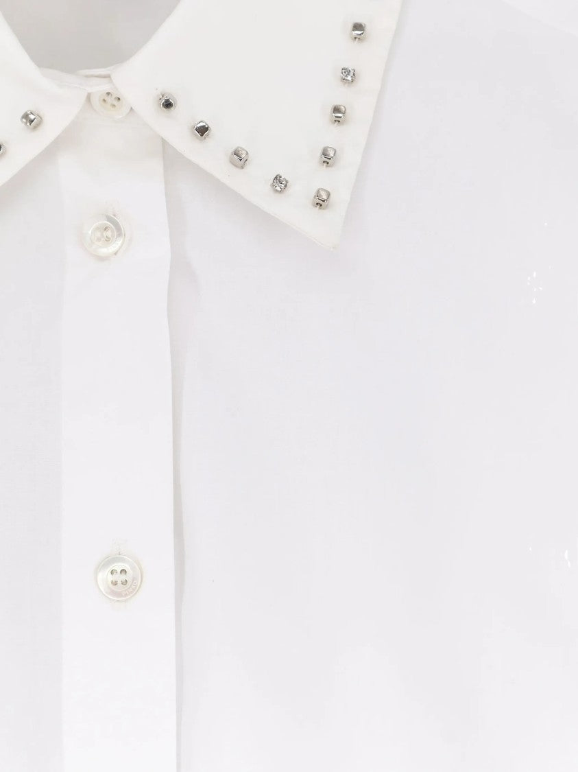 Pinko Charita Cropped Studded Fabric Shirt