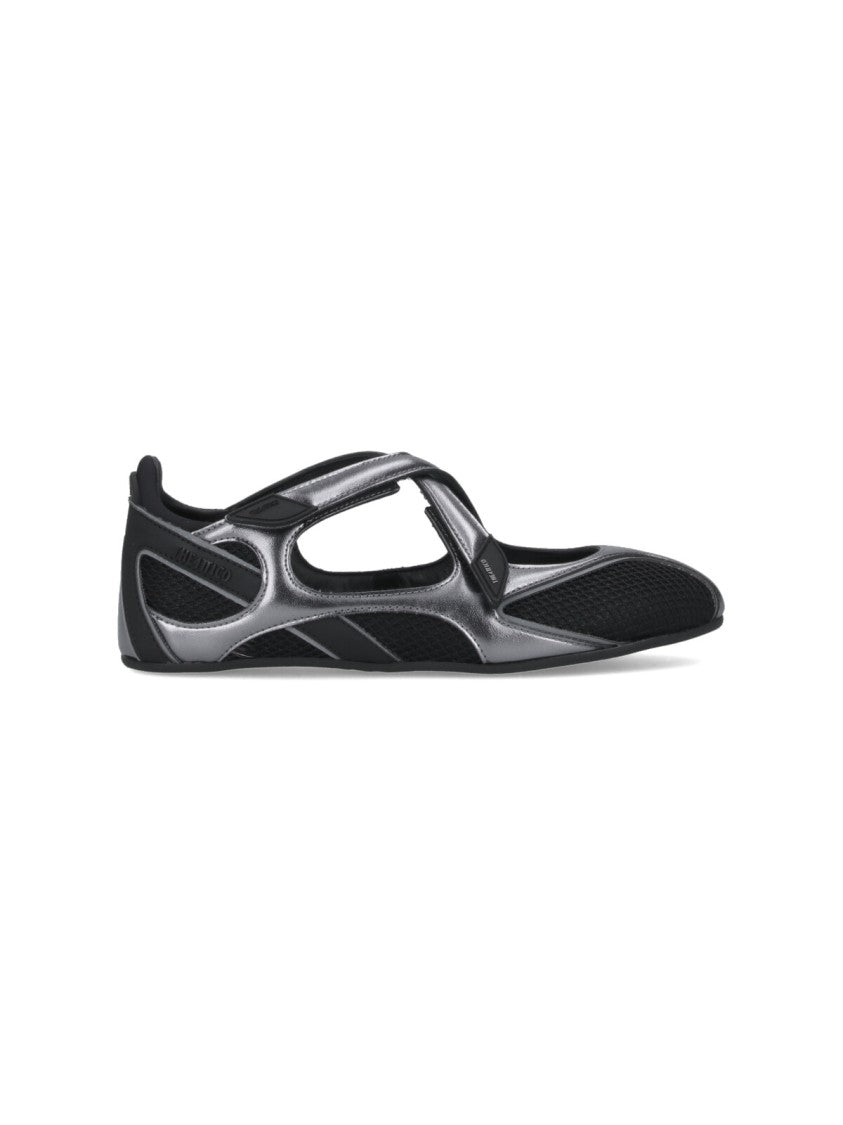 The Attico "Floor 01" Flat Ballerinas – Black