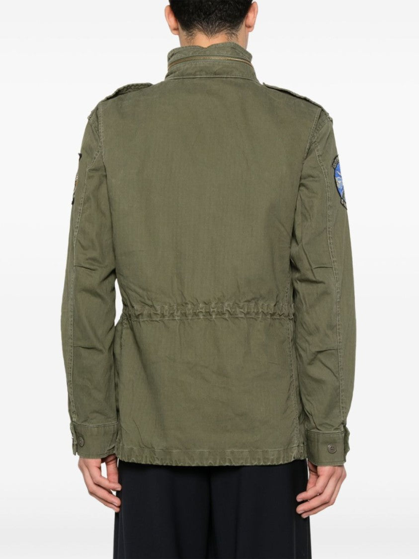 Polo Ralph Lauren Parka With Hidden Hood And Military Patches