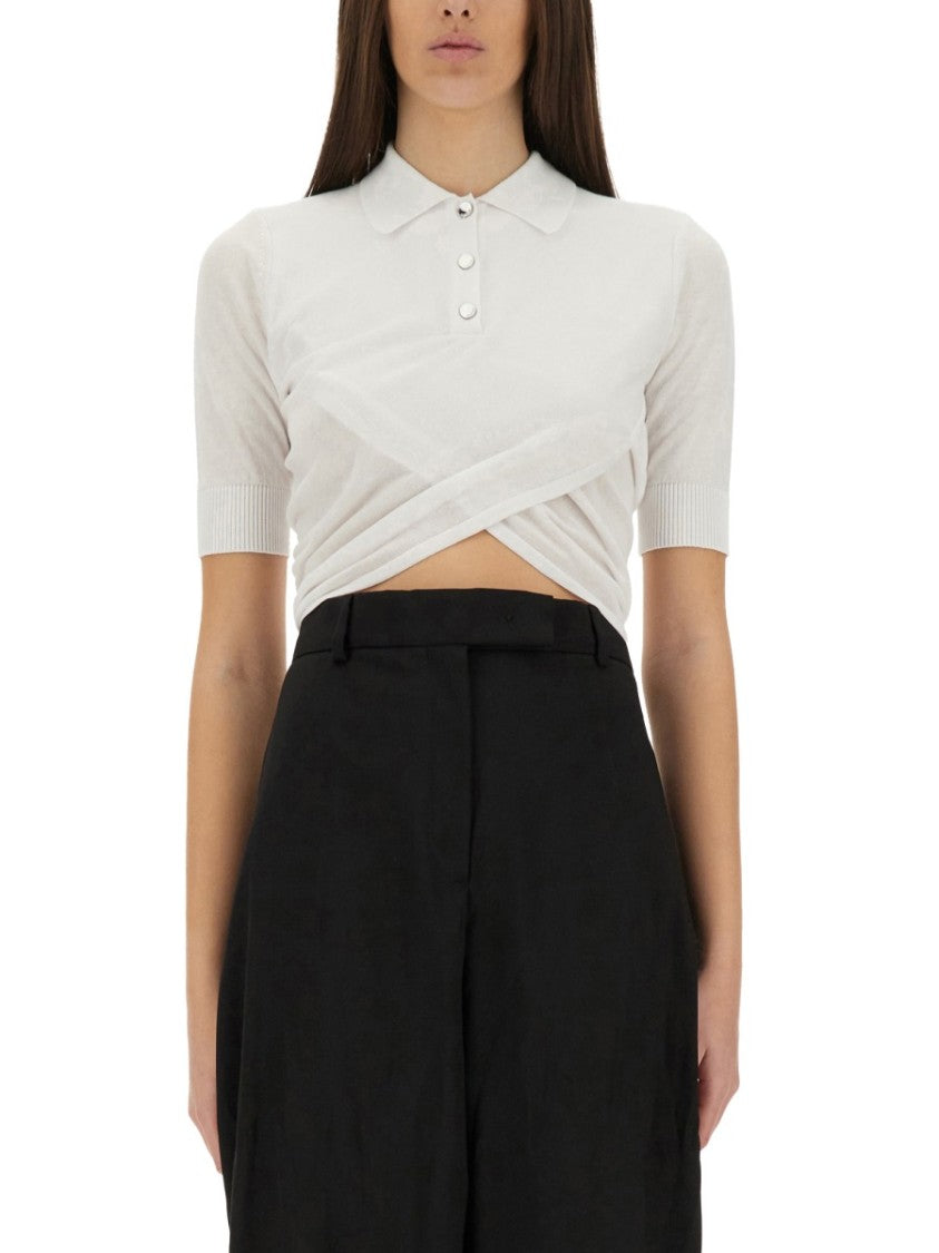 Sportmax Slim Fit Short-Sleeved Top With Polo Collar
