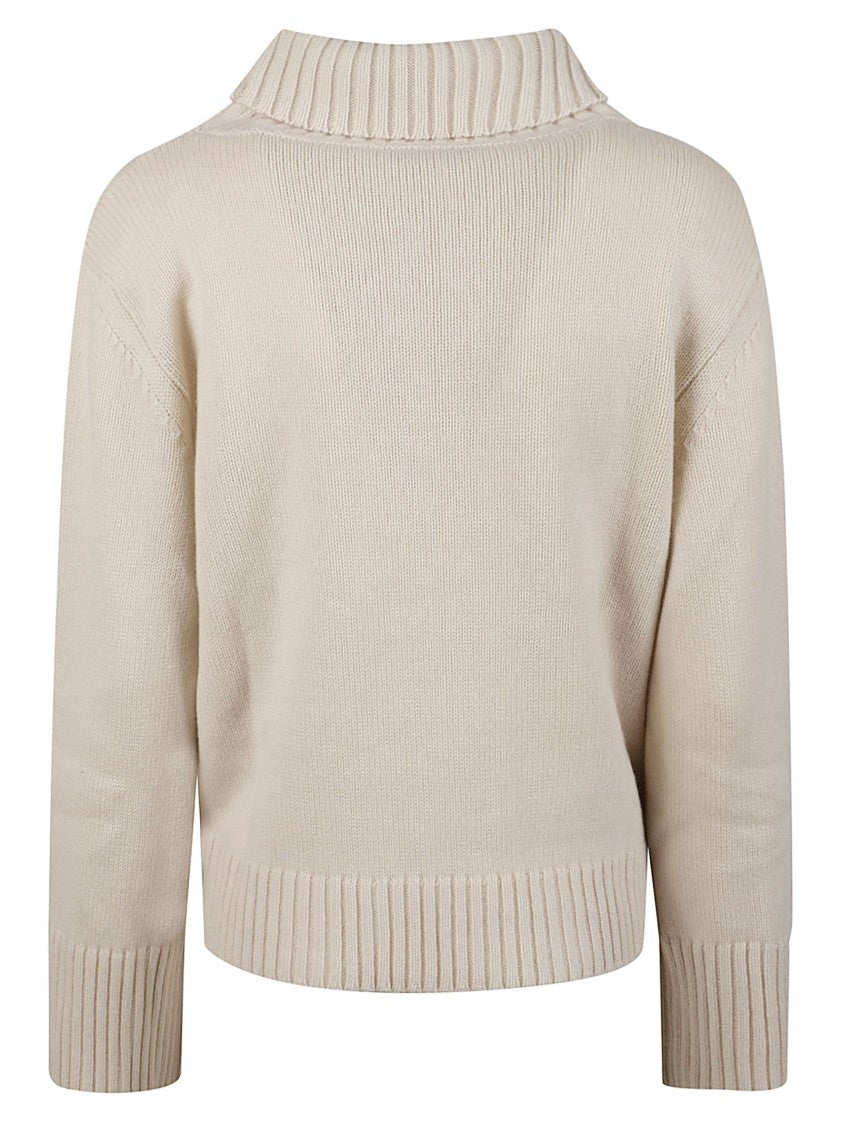 Edoardo Gori Cashmere F 5 Relaxed Fit Wool-Cashmere Turtleneck Sweater