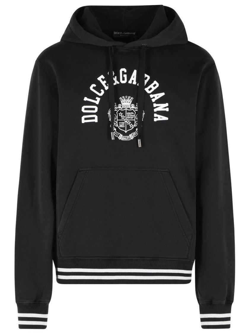 Dolce & Gabbana Black Cotton Hoodie