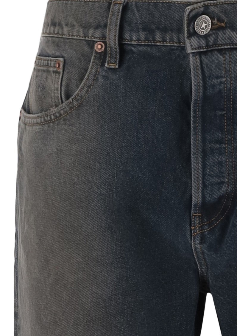 Golden Goose Dark Denim Star Appliqué Five-Pocket Jeans