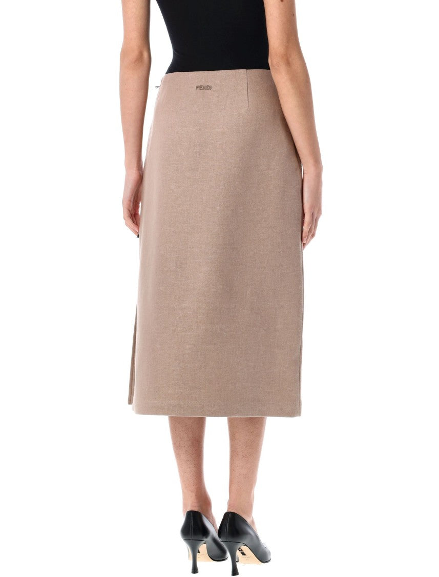 Fendi Straight-Cut Midi Skirt