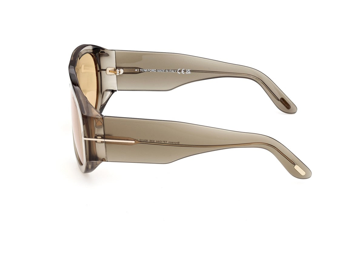 Tom Ford Ft1044 Oversized Grey Translucent Aviator Sunglasses