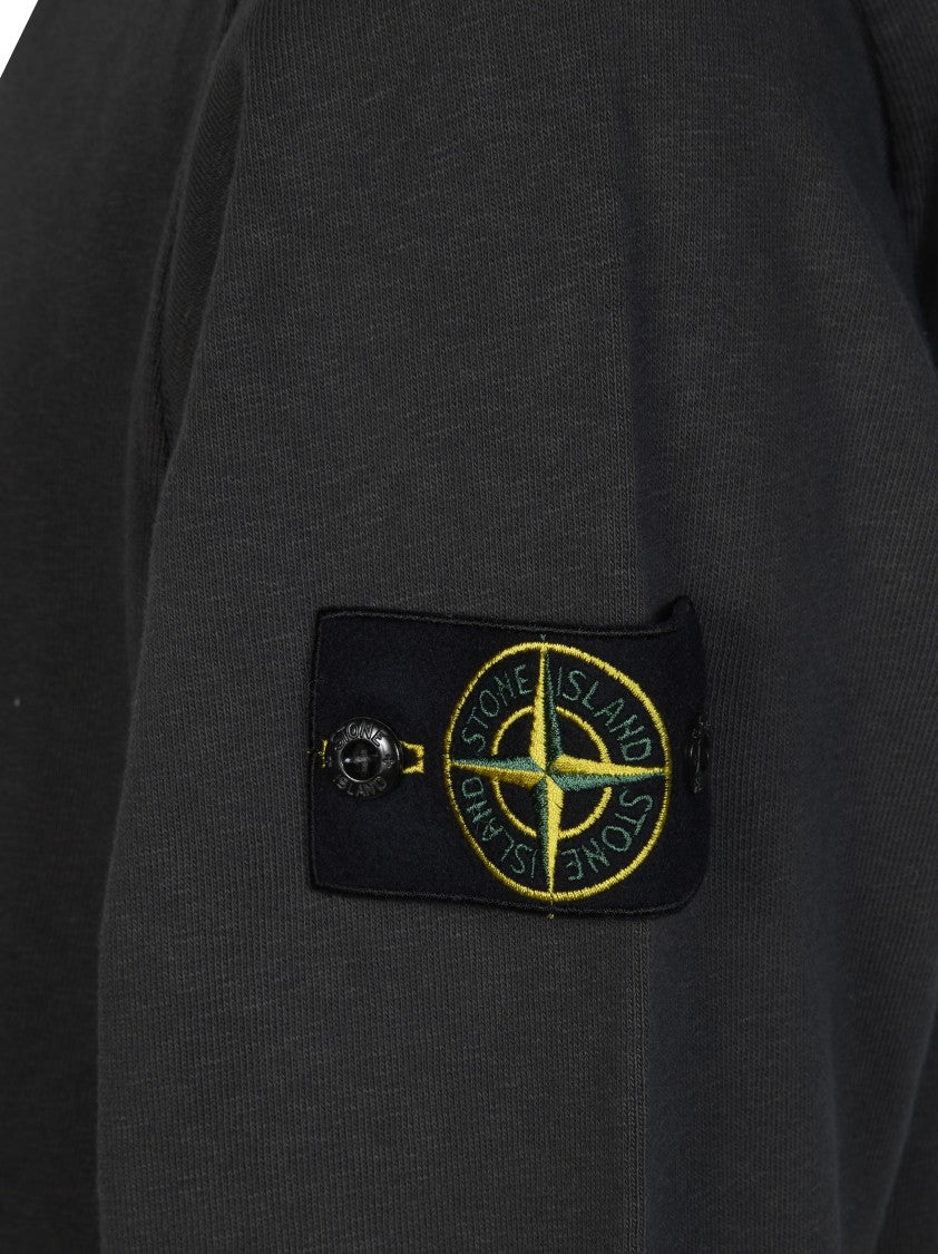 Stone Island Cotton Sleeve Patch Zip Hoodie
