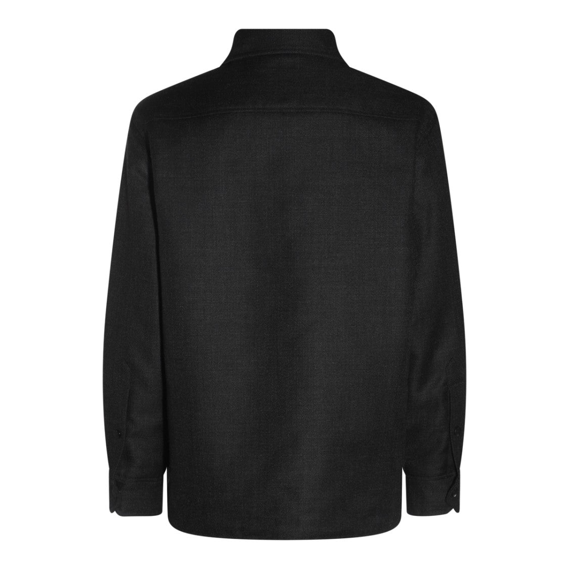 Valentino Textured Grey Wool Casual Jacket With Distinctive Logo