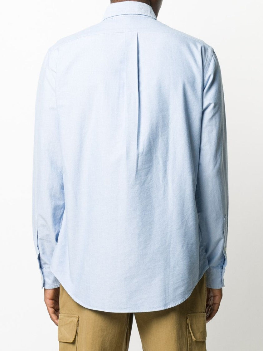Polo Ralph Lauren Classic Button-Down Shirt In Blue Cotton