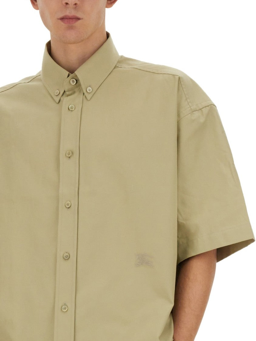 Burberry Short-Sleeved Button-Down Cotton Shirt