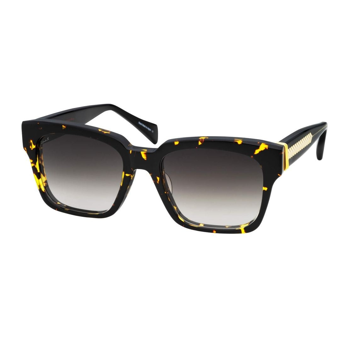 Eque M. The Voice Oversized Square Tortoiseshell Sunglasses With Gold Accents