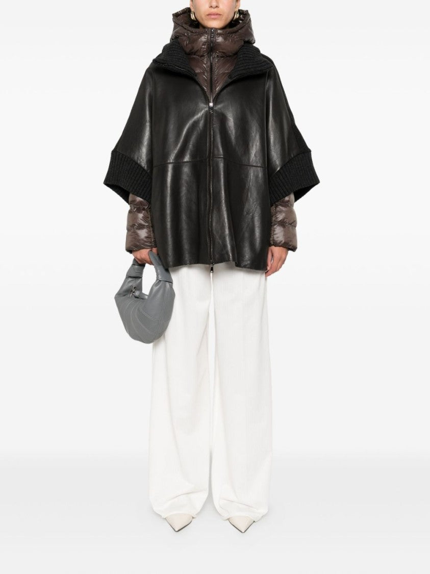 The Jack And Jackie Leathers Brown And Gray Leather Jacket