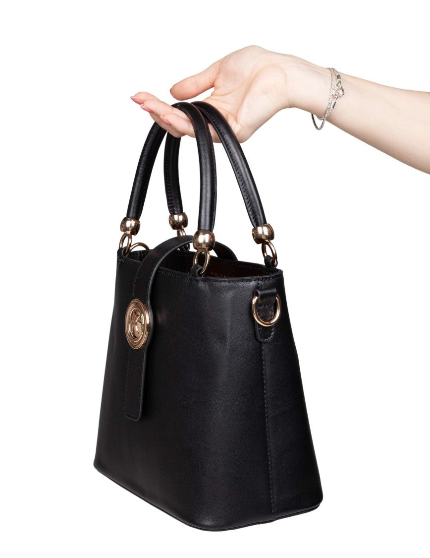 Marco Castelli Agape Leather Handbag, Black