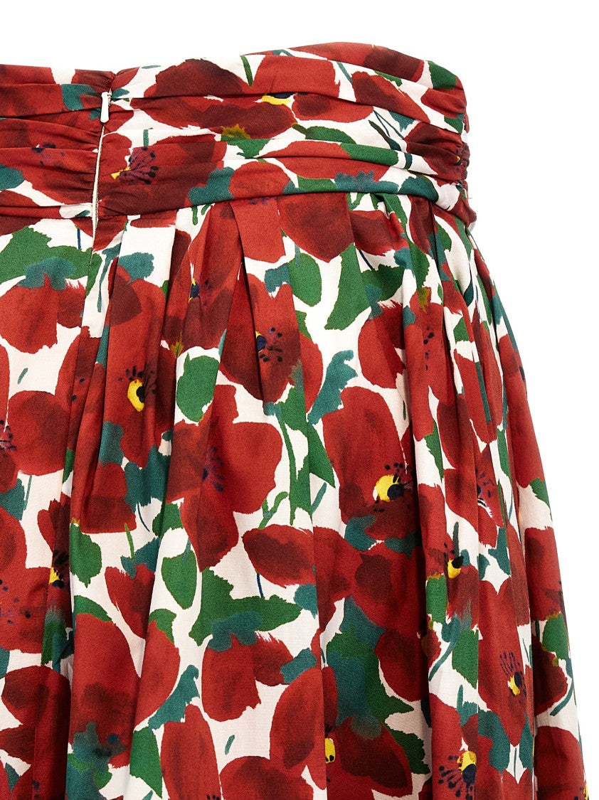 Carolina Herrera Balloon Silhouette High Waist Midi Skirt