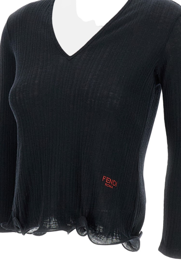 Fendi Rib Kint Top Oma