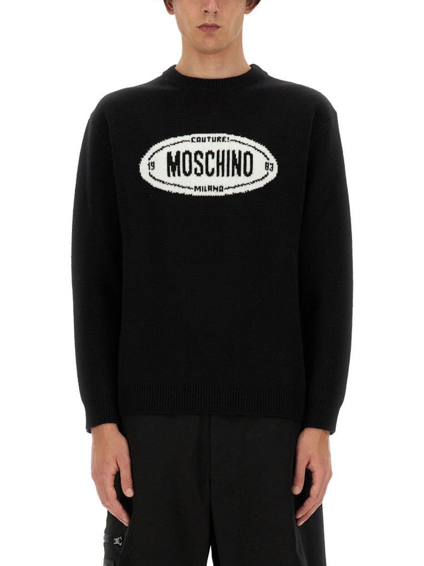Moschino Virgin Wool Jersey With Front Logo