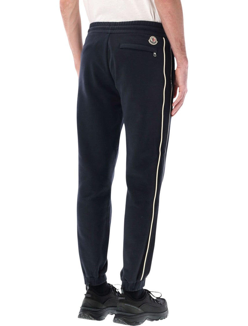 Moncler Stripe-Trimmed Cotton Sweatpants