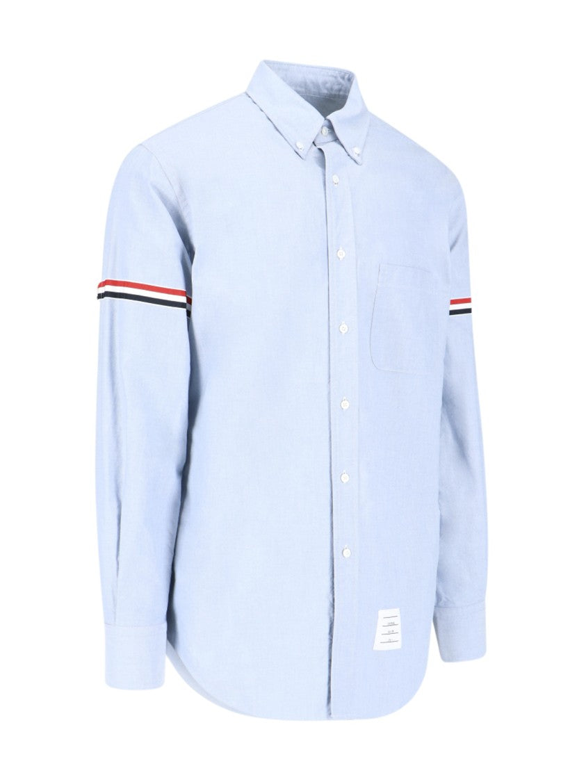 Thom Browne Tricolor Detail Shirt – Light Blue