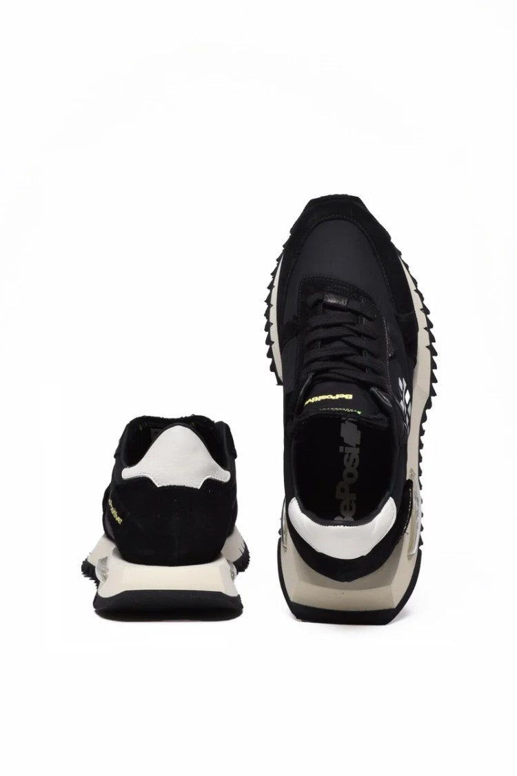 Be Positive Leather/Polyester Sneakers - Black