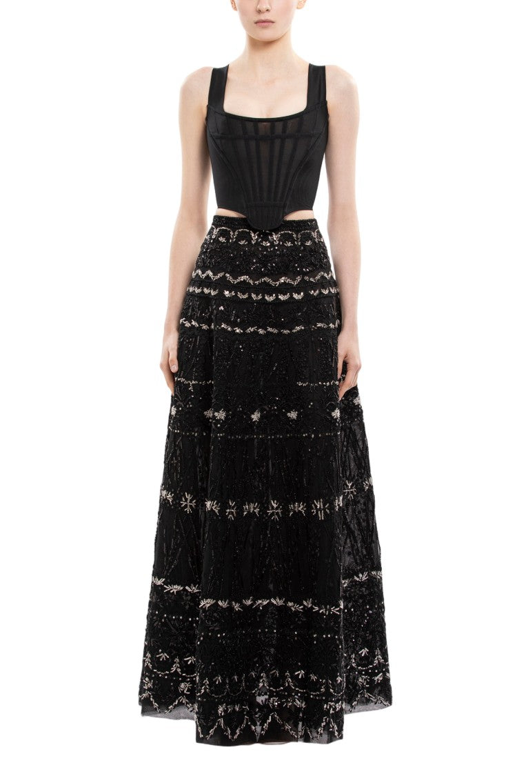 Saiid Kobeisy Corset With Beaded Skirt