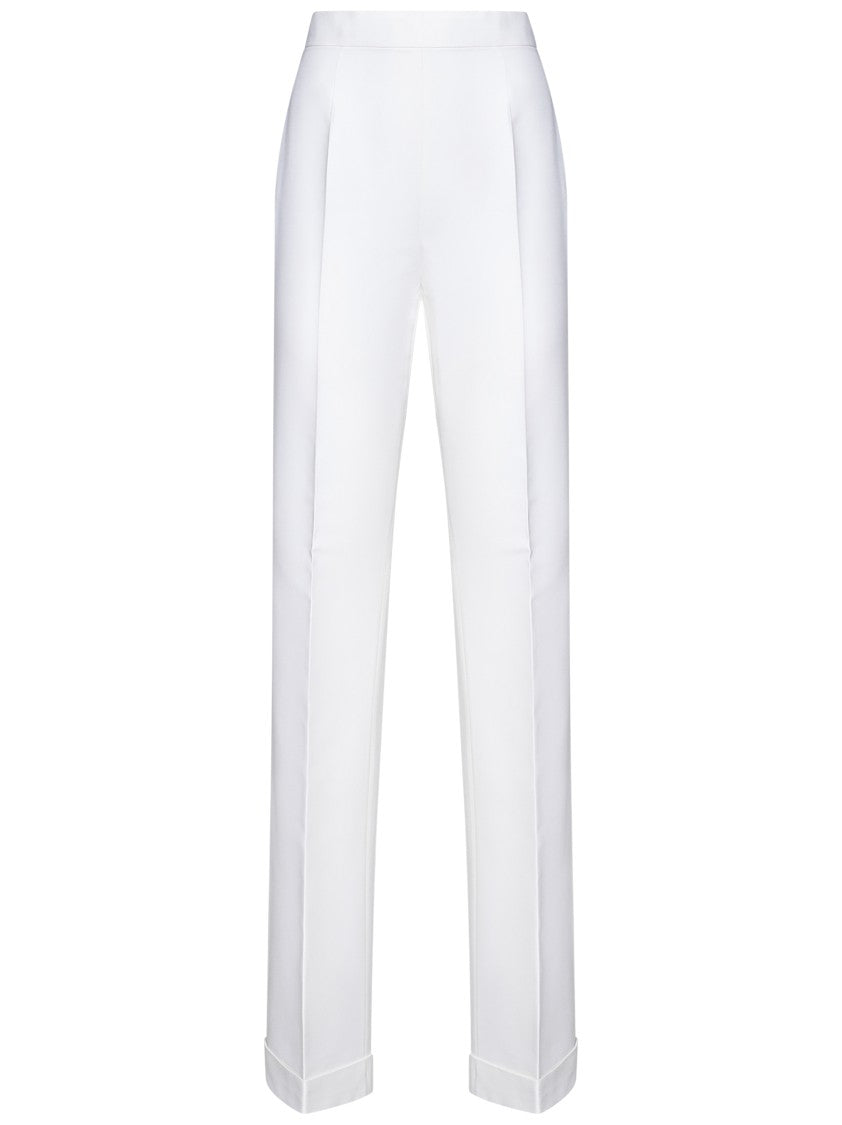 Dsquared2 Silk And Cotton Blend Trousers With Ironed Crease