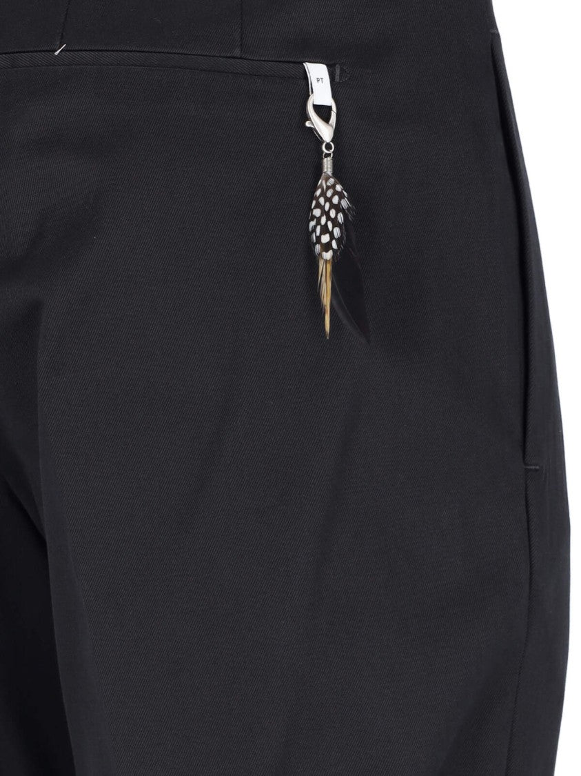 Pt Torino Tailored Black Trousers