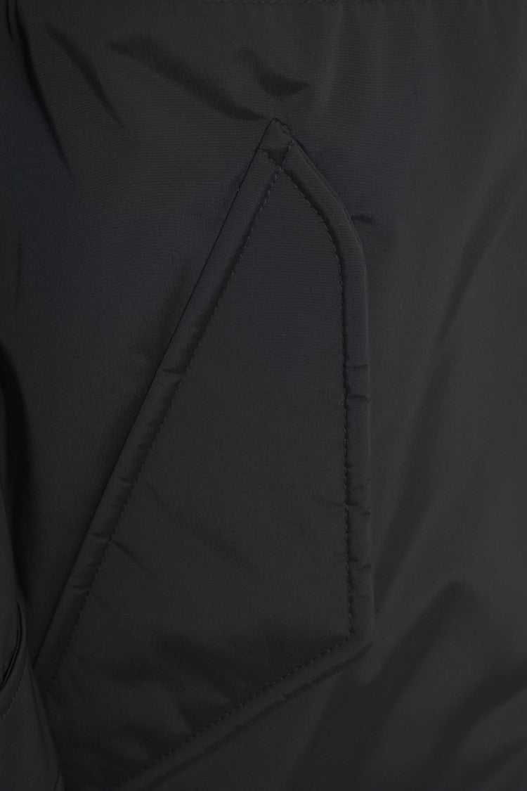 Blauer Long Black Parka With Protective Hood And Flap Pockets