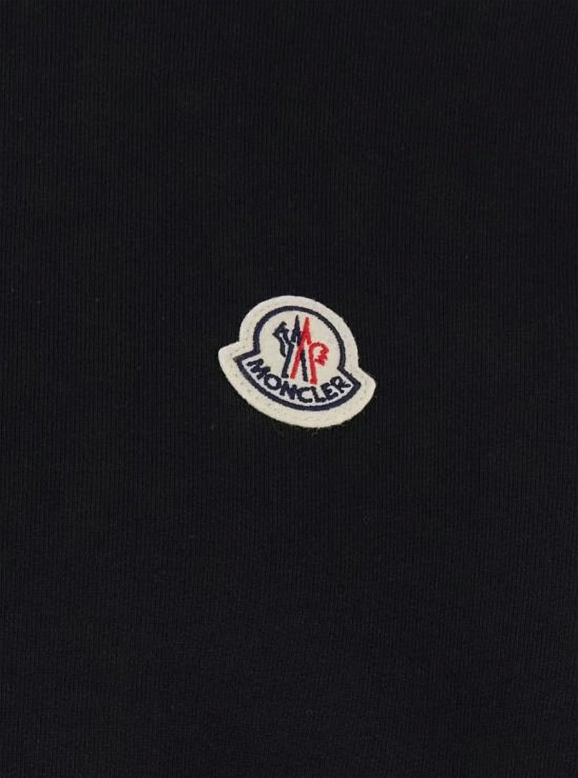 Moncler Long-Sleeve Crewneck Sweatshirt With Subtle Logo Patch
