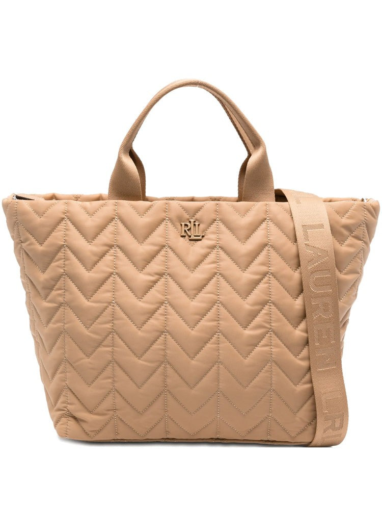 Lauren Ralph Lauren Quilted Extra-Large Tote With Dual Handles And Embossed Strap