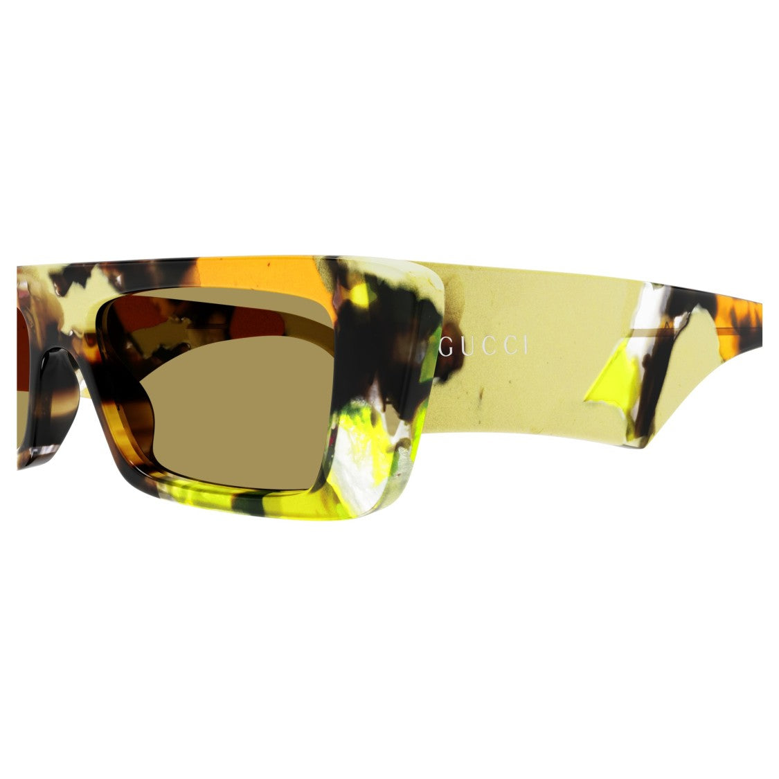 Gucci Gg1625s Rectangular Tortoiseshell Sunglasses