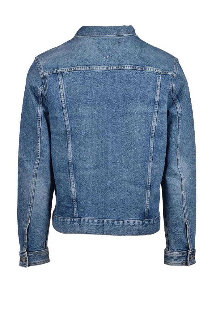 Tommy Hilfiger Light Blue Cotton Elastane Men Denim Jacket
