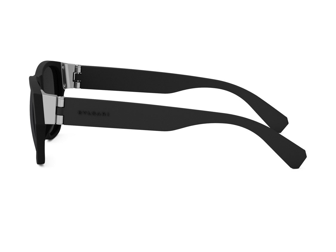Bulgari Matte Black Bv40022i Square Acetate Sunglasses