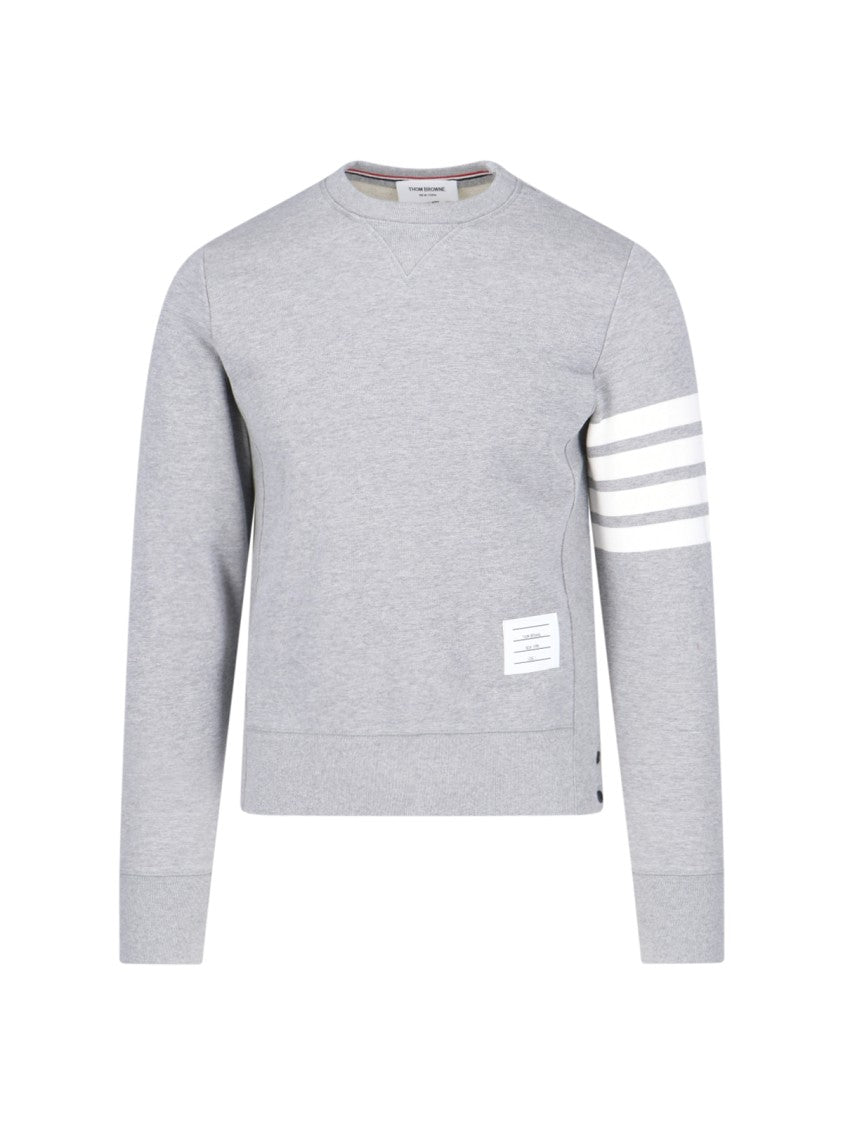 Thom Browne "4-Bar" Crewneck Sweatshirt – Grey