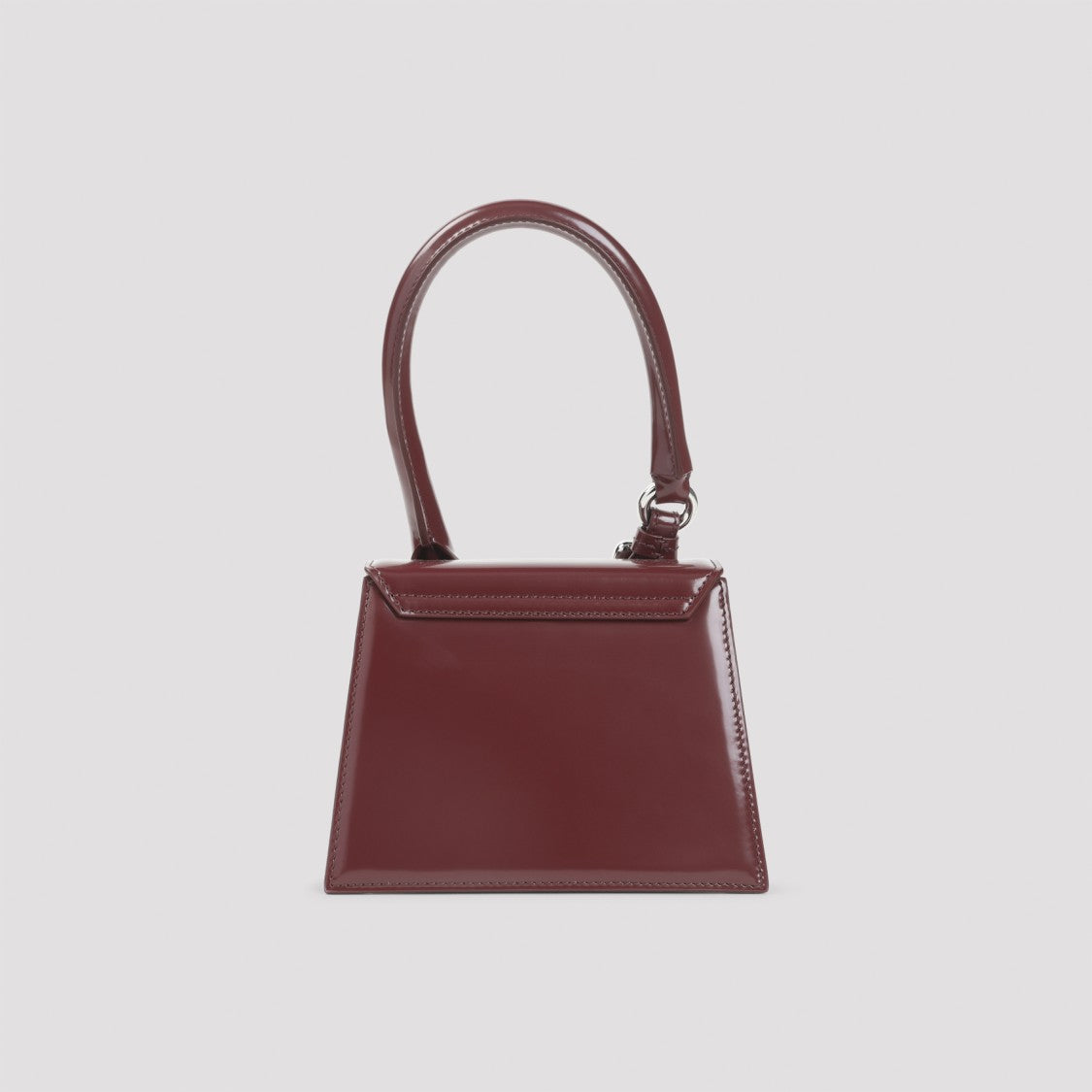 Jacquemus Burgundy Leather Le Chiquito Moyen Boucle Handbag