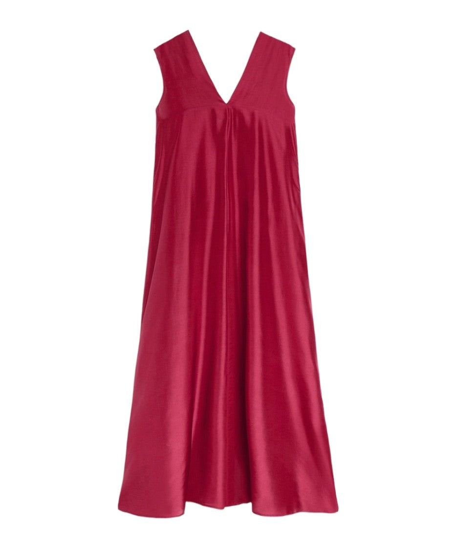 Momonì Habutai Silk Sleeveless Double Tie Sash Maxi Dress