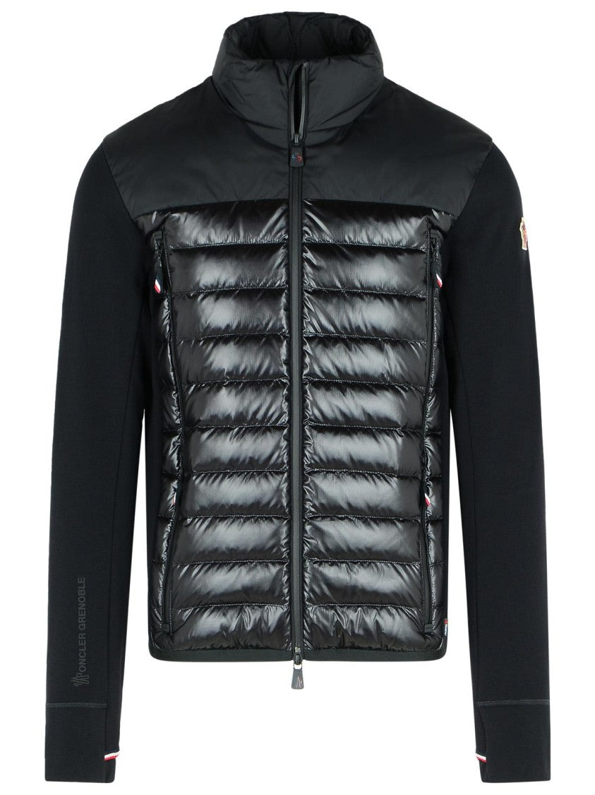 Moncler Grenoble Black Polyester Blend Padded Sweatshirt