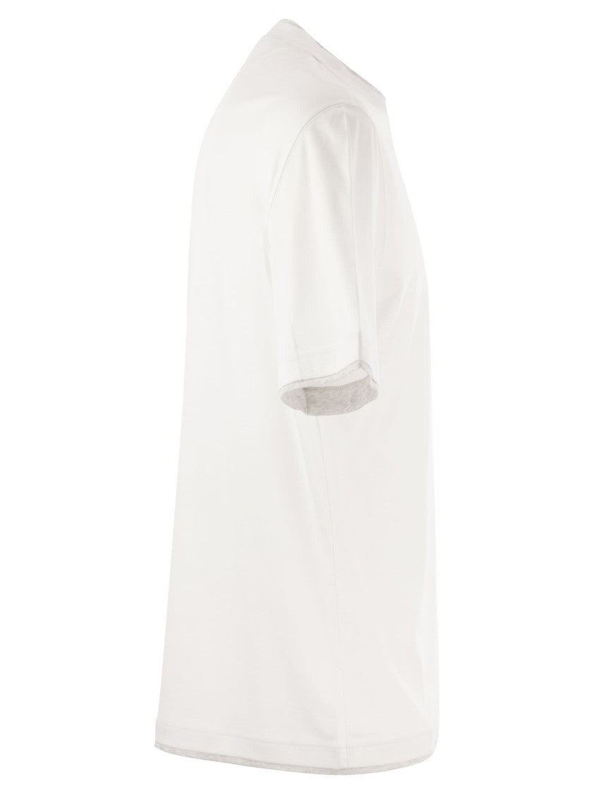 Brunello Cucinelli Slim Fit Crew-Neck T-Shirt In Lightweight Cotton Jersey