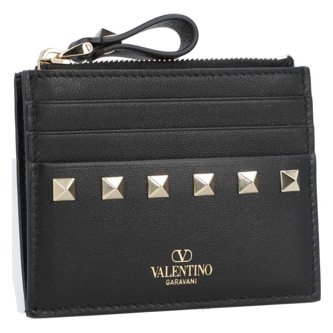 Valentino All Around Rockstud Coin Card Holder