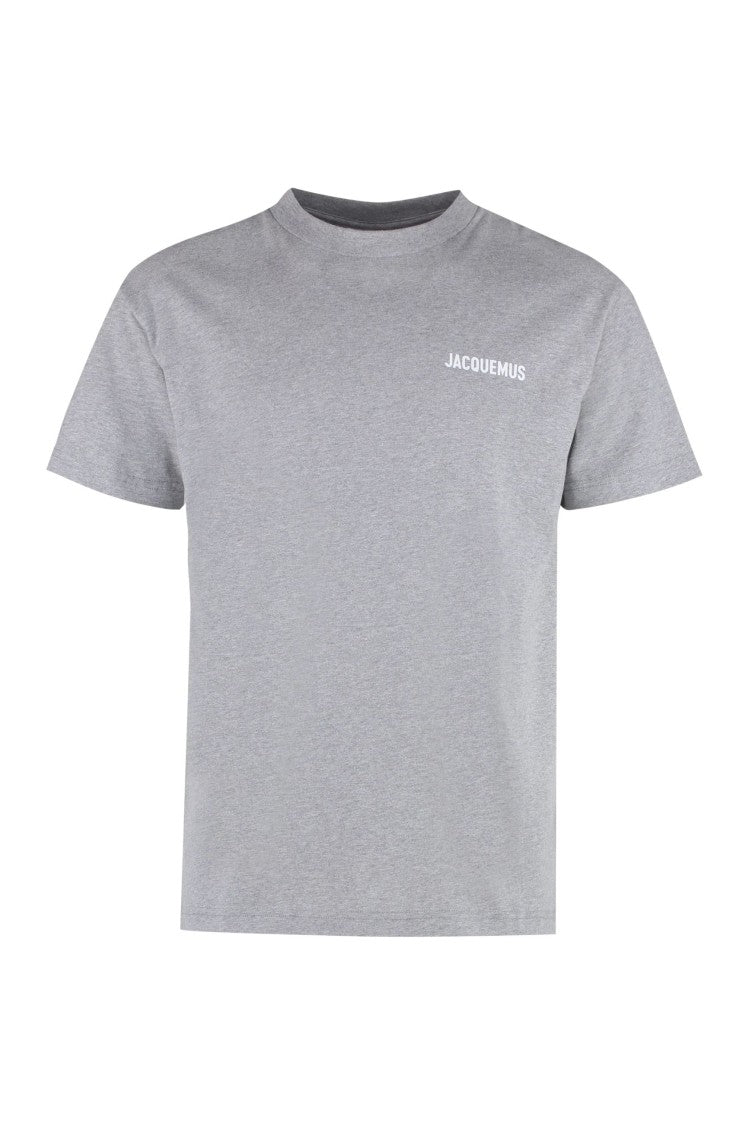 Jacquemus Relaxed-Fit Grey T-Shirt With Signature Logo