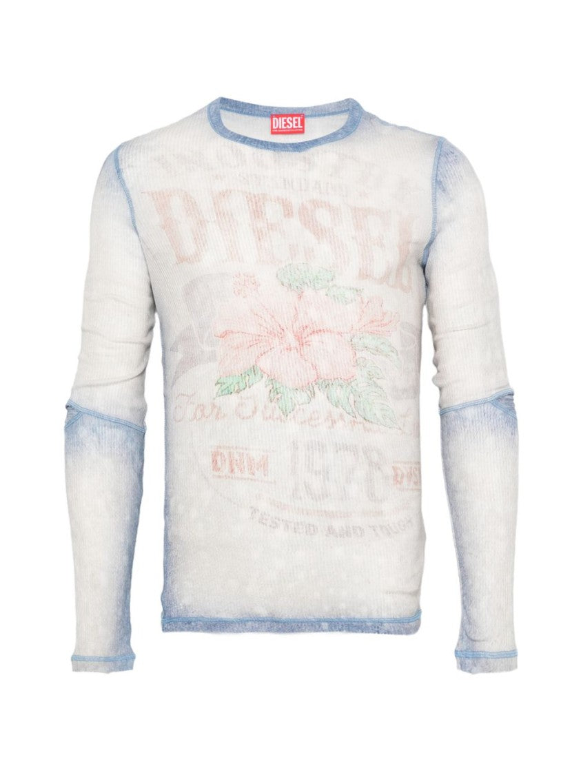 Diesel Semi-Sheer Long-Sleeve Top