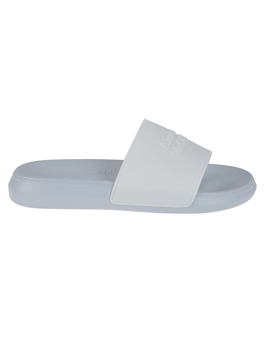 Alexander Mcqueen Contemporary White Slide Sandal