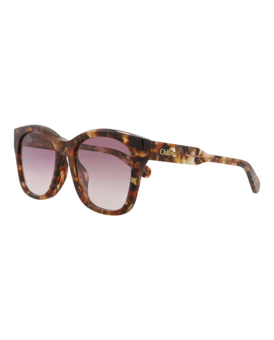 Chloé Square-Frame Tortoiseshell Sunglasses With Gradient Lenses