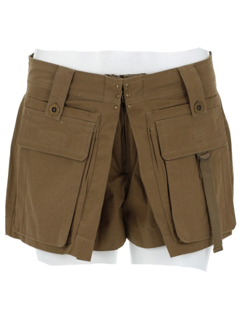 Isabel Marant Barta High-Waisted Cotton Pocket Shorts