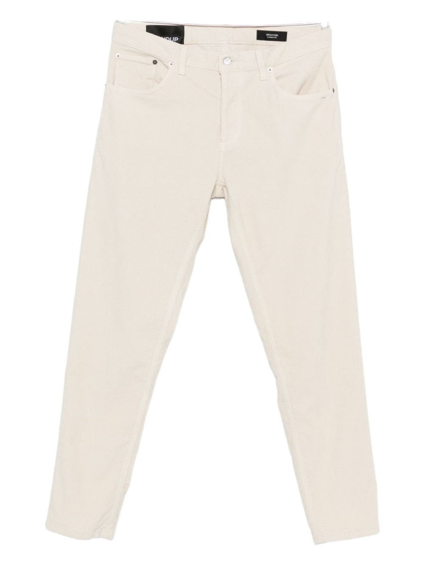 Dondup Ivory Slim-Fit Jeans With Classic Five-Pocket Design