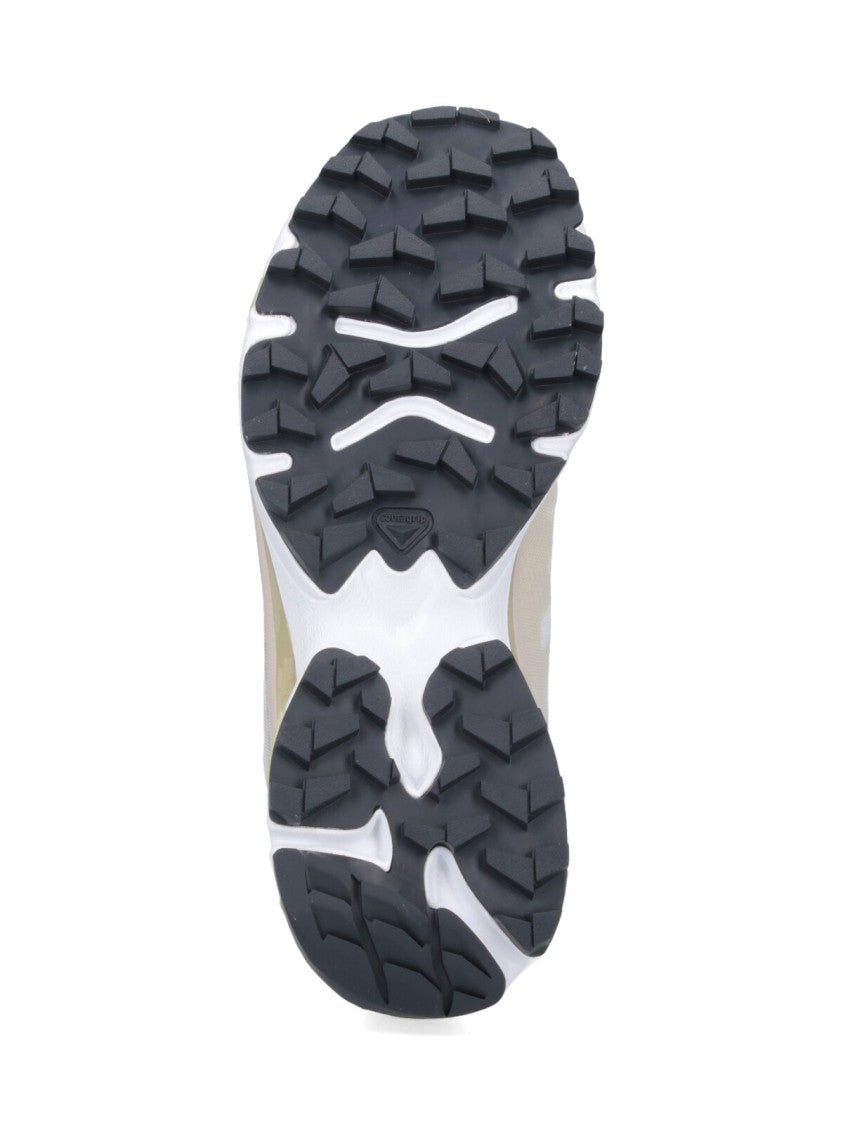 Mm6 By Maison Margiela Slip-On Beige Mesh Sneakers With Textured Rubber Sole