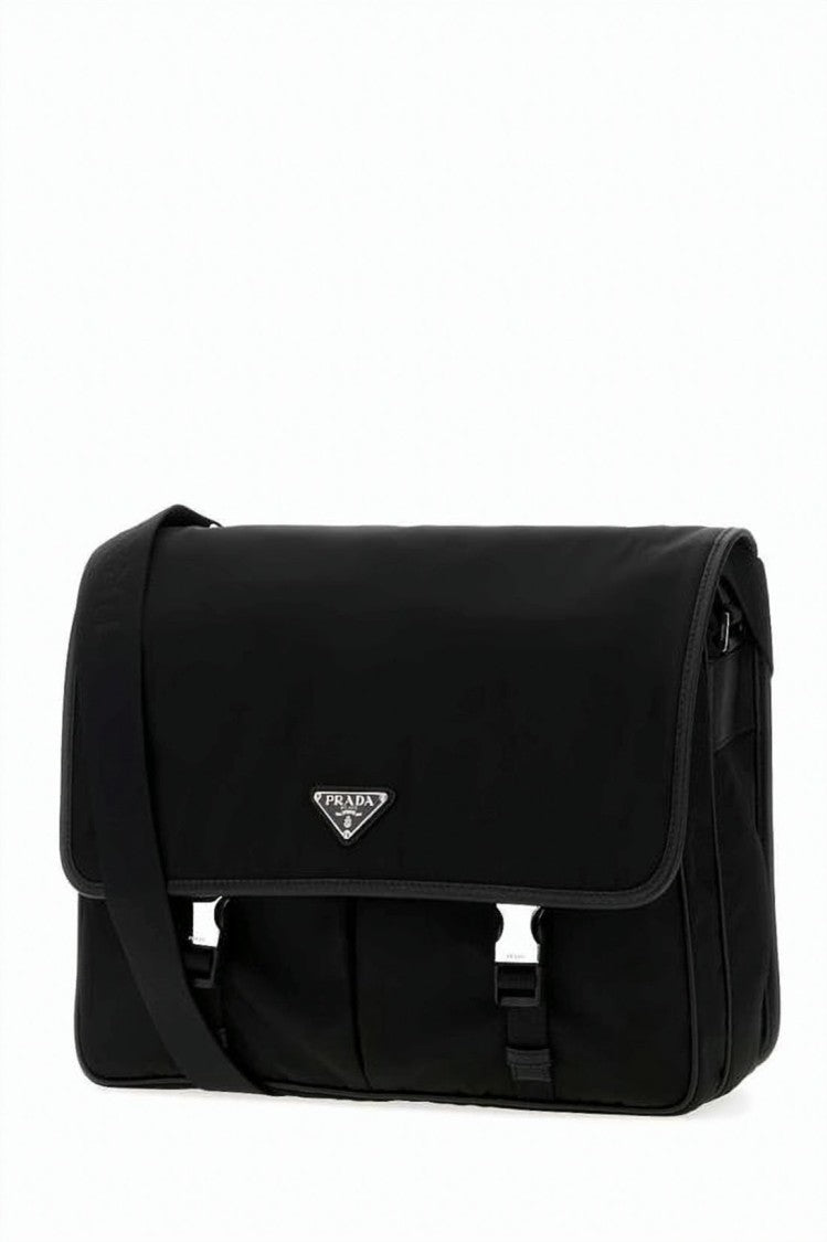 Prada Rectangular Nylon Crossbody Bag With Minimalist Design